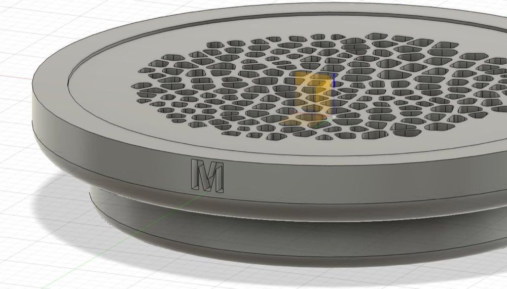 Diseño CAD de rejilla personalizada